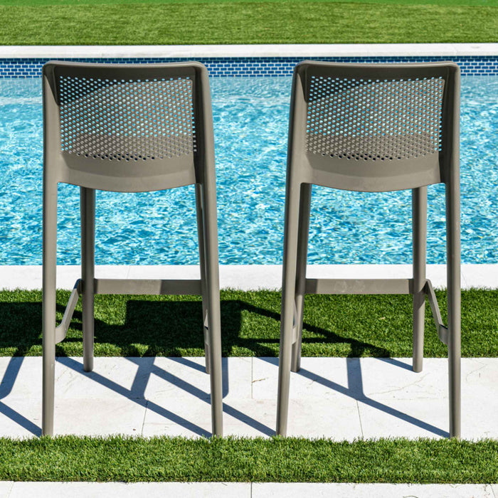 Rainbow Outdoor Lisa Set of 2 Barstools - Cappuccino