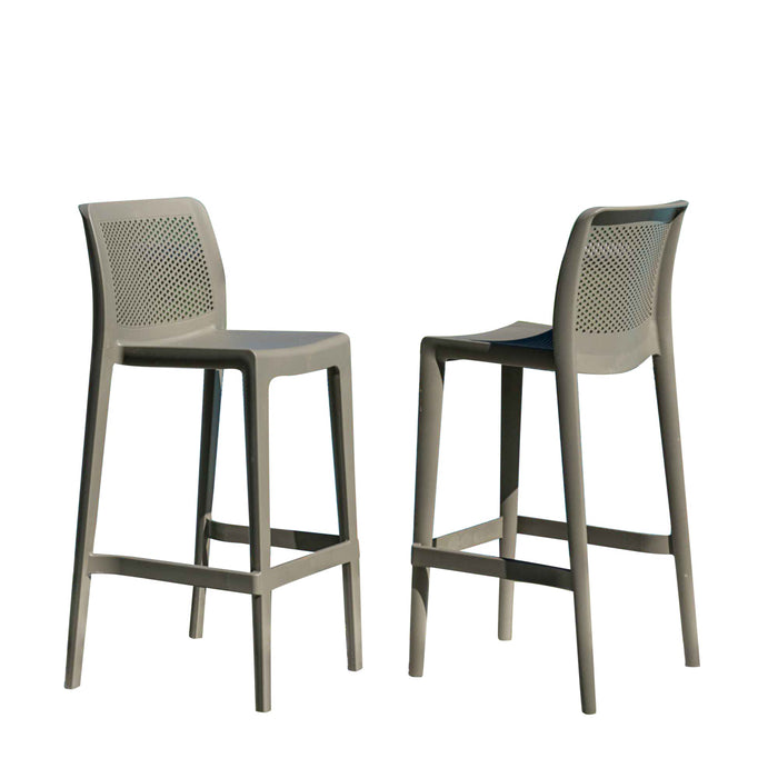 Rainbow Outdoor Lisa Set of 2 Barstools - Cappuccino