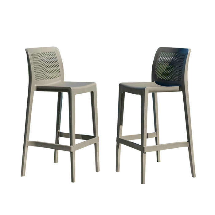 Rainbow Outdoor Lisa Set of 2 Barstools - Cappuccino
