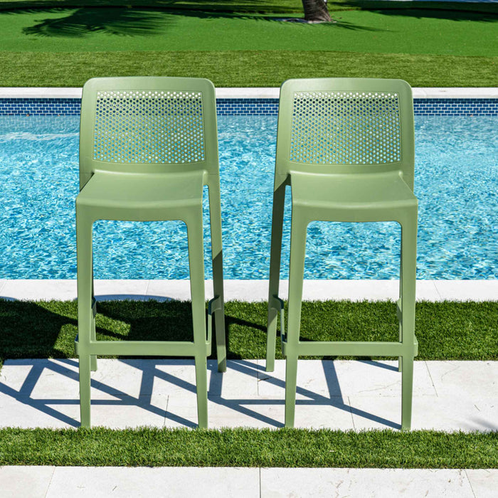 Rainbow Outdoor Lisa Set of 2 Barstools - Green