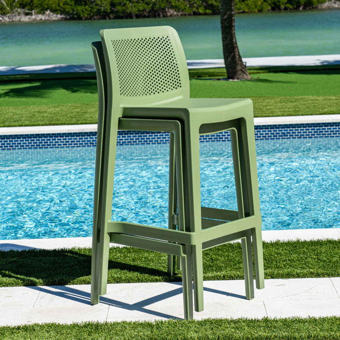 Rainbow Outdoor Lisa Set of 2 Barstools - Green