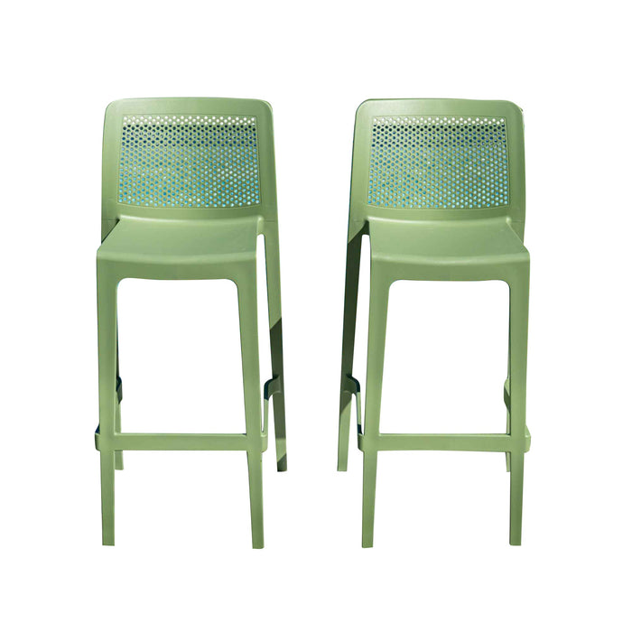 Rainbow Outdoor Lisa Set of 2 Barstools - Green