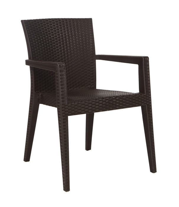 Rainbow Outdoor Montana Set of 2 Stackable Armchair - Brown