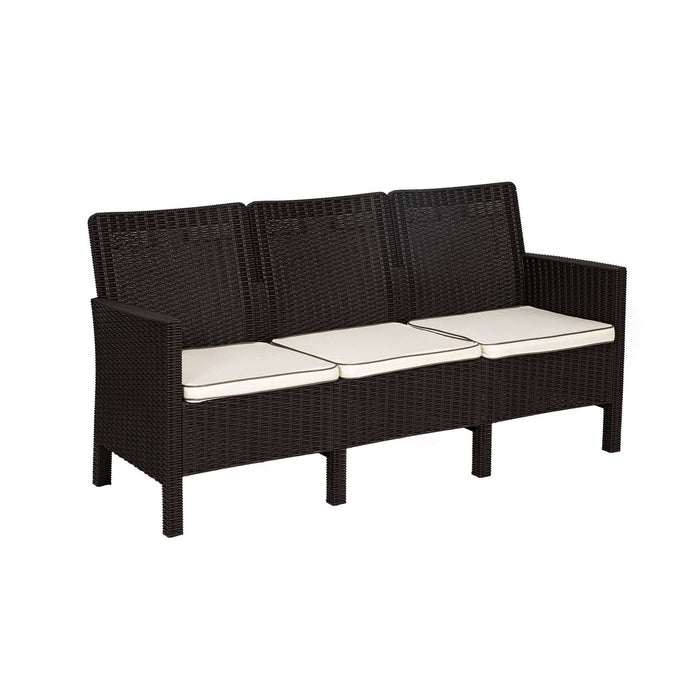 Nova 4-Piece Sofa Set with Cushions-Brown