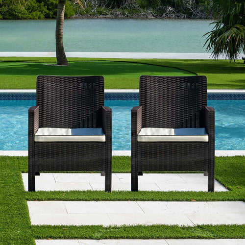 Rainbow Outdoor Nova Set of 2 Lounge Chairs W/Cushion