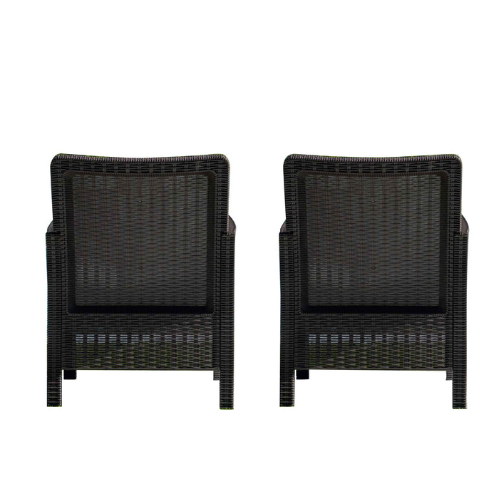Rainbow Outdoor Nova Set of 2 Lounge Chairs W/Cushion - Brown