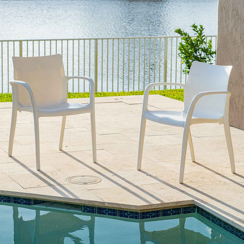 Rainbow Outdoor Pedro Set of 2 Stackable Armchair