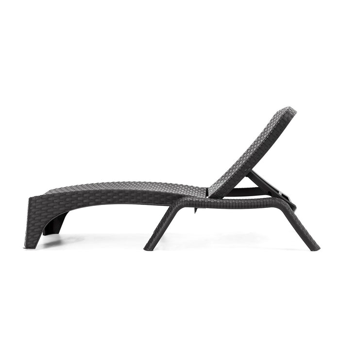 Roma Set of 2 Chaise Lounger - Anthracite