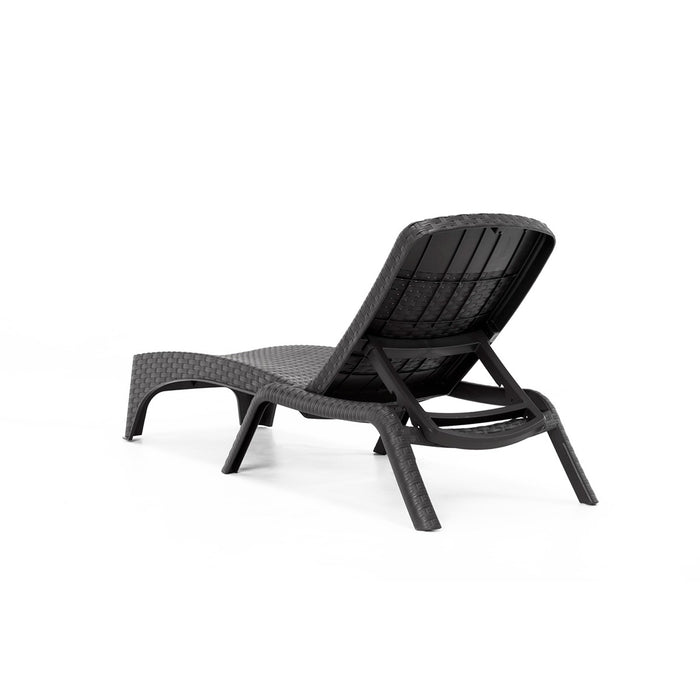 Roma Set of 2 Chaise Lounger - Anthracite