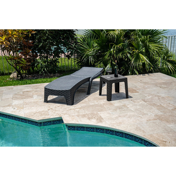 Roma Set of 2 Chaise Lounger - Anthracite