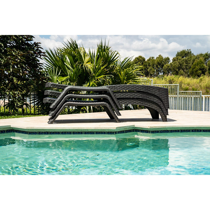 Roma Set of 2 Chaise Lounger - Anthracite