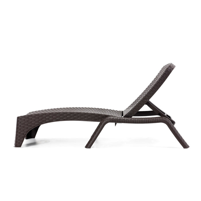 Roma Set of 2 Chaise Lounger - Brown