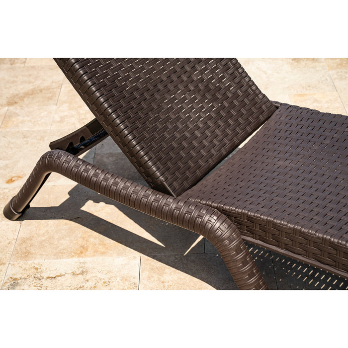 Roma Set of 2 Chaise Lounger - Brown