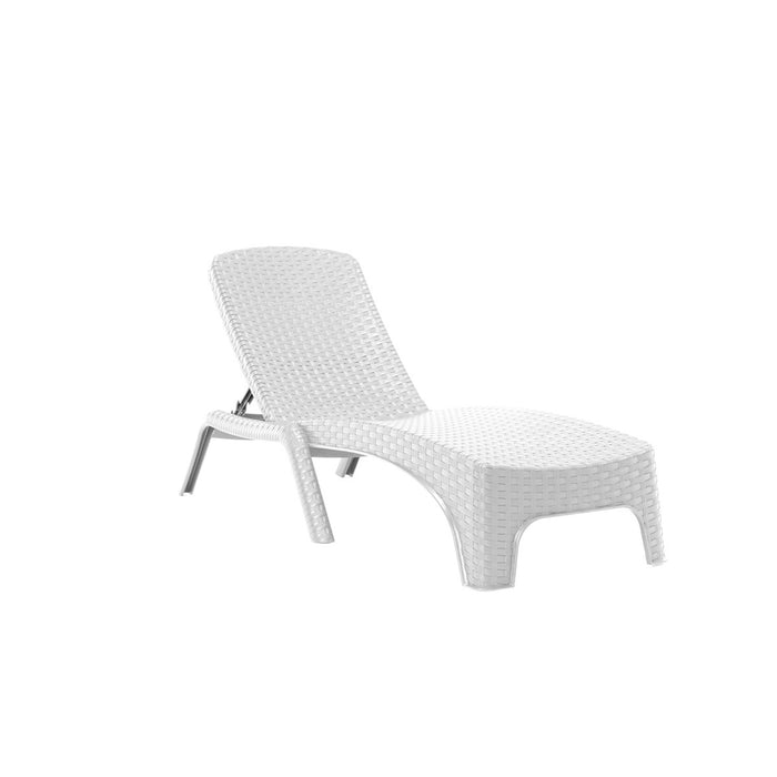 Roma Set of 2 Chaise Lounger - White