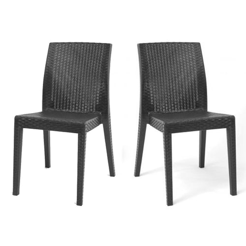 Rainbow Outdoor Siena Set of 2 Stackable Side chair
