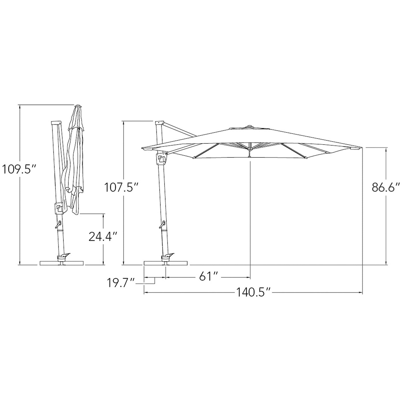 Simply Shade Cantilever Umbrella