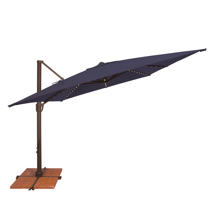 Simply Shade Bali Pro 10′ Square Cantilever Umbrella with Starlights