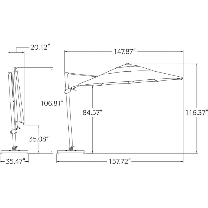 Simply Shade Fiji 11.5′ Octagon Cantilever Umbrella