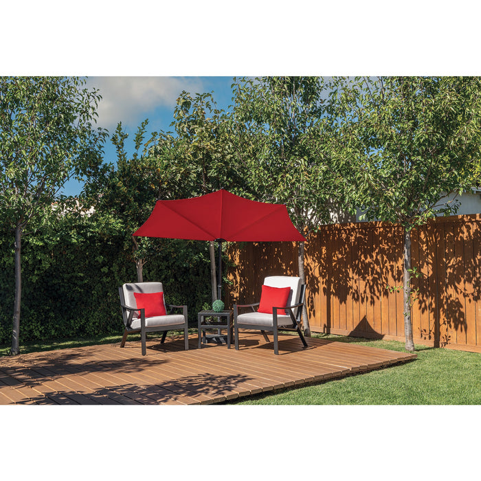 Simply Shade Amelia 9′ x 4.76′ Half Umbrella