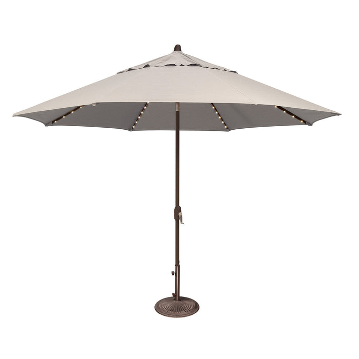 Simply Shade Lanai Pro 11′ Octagon Auto Tilt Market Umbrella with Starlights
