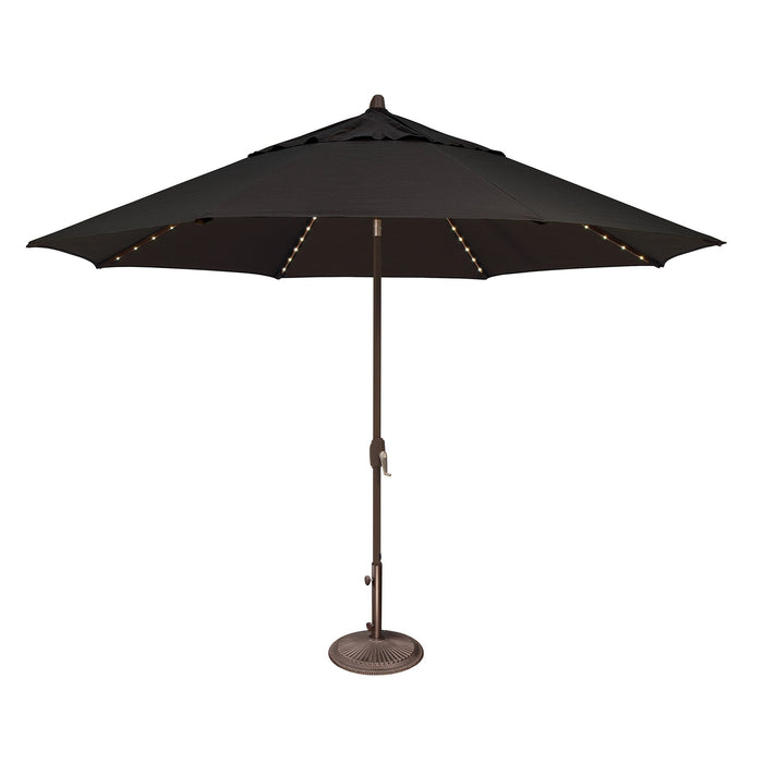 Simply Shade Lanai Pro 11′ Octagon Auto Tilt Market Umbrella with Starlights