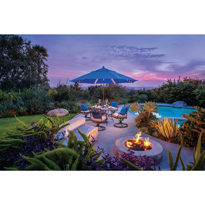 Simply Shade Lanai Pro 11′ Octagon Auto Tilt Market Umbrella with Starlights