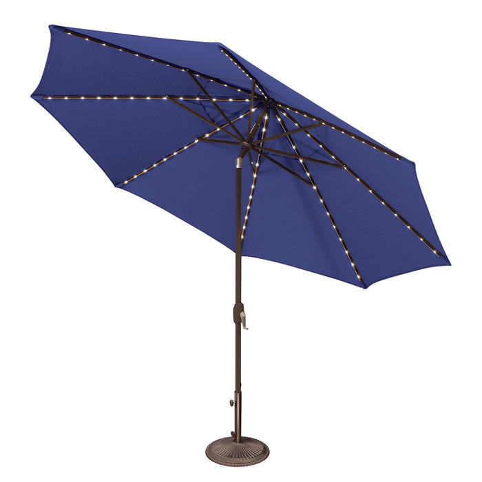 Simply Shade Lanai Pro 11′ Octagon Auto Tilt Market Umbrella with Starlights