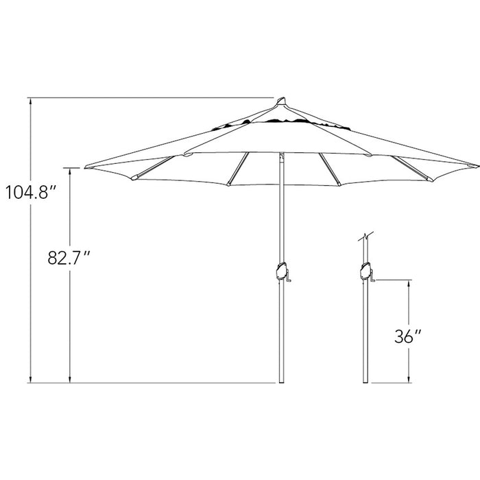 Simply Shade Lanai Pro 11′ Octagon Auto Tilt Market Umbrella with Starlights