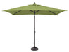 Simply Shade Catalina 6.6 x 10 ft rectangle umbrella, black frame, Sunbrella Ginkgo canopy