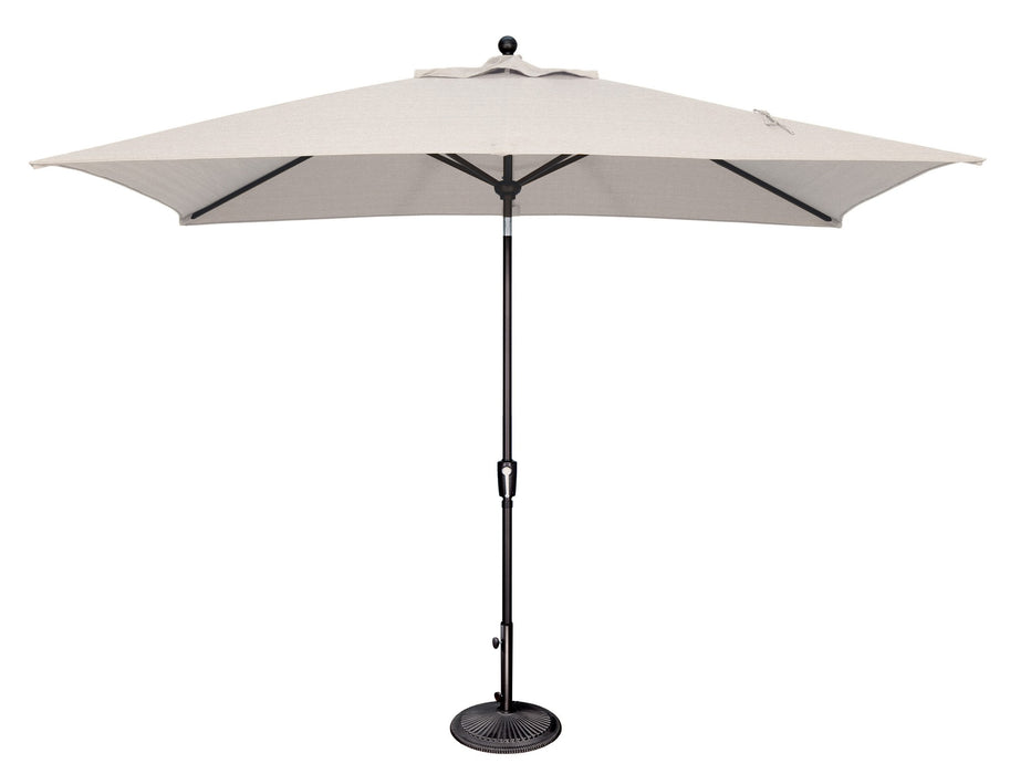 Simply Shade Catalina 6.6 x 10 ft rectangle umbrella, black frame, Sunbrella Natural canopy