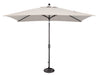 Simply Shade Catalina 6.6 x 10 ft rectangle umbrella, black frame, Sunbrella Natural canopy