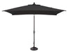 Simply Shade Catalina 6.6 x 10 ft rectangle umbrella, black frame, Sunbrella Black canopy