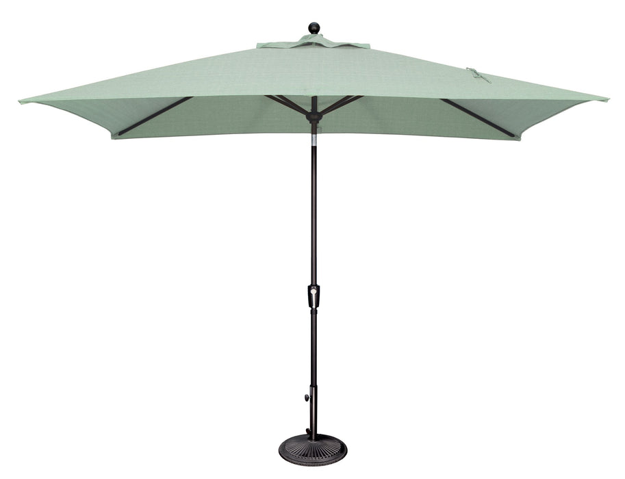 Simply Shade Catalina 6.6 x 10 ft rectangle umbrella, black frame, Sunbrella Spa canopy