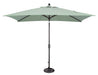 Simply Shade Catalina 6.6 x 10 ft rectangle umbrella, black frame, Sunbrella Spa canopy