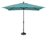 Simply Shade Catalina 6.6 x 10 ft rectangle umbrella, black frame, Sunbrella Aruba canopy