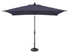 Simply Shade Catalina 6.6 x 10 ft rectangle umbrella, black frame, Sunbrella Navy canopy