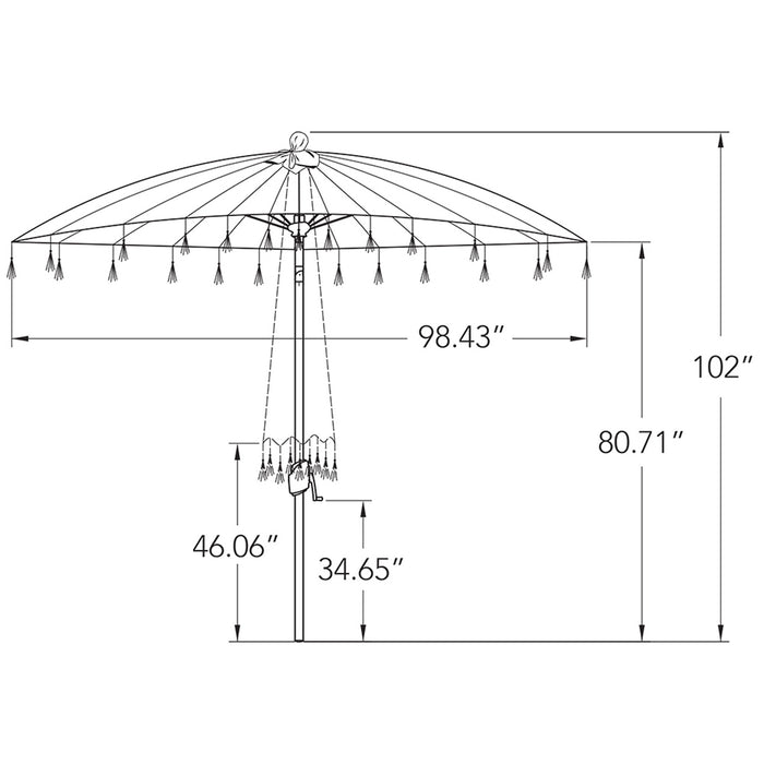 Simply Shade Isabela 8.5′ Round Auto Tilt Market Umbrella