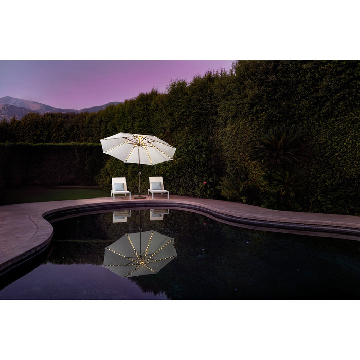 Simply Shade Lanai Pro 11′ Octagon Auto Tilt Market Umbrella with Starlights