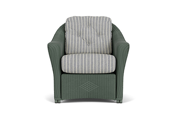 Lloyd Flanders chair with Cortina Denim fabric