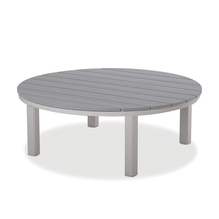 Telescope Casual Rustic Polymer Coffee Table Height Table With 54" Round Table Top