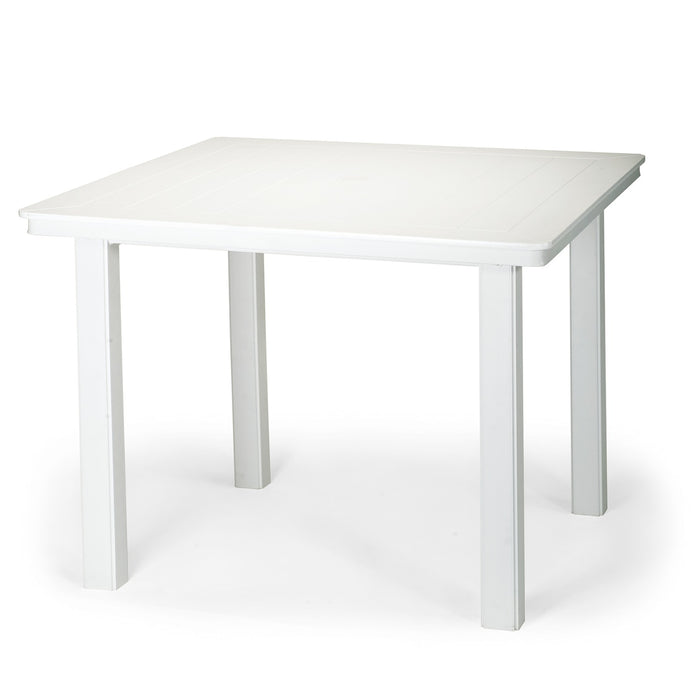 Telescope Casual Slat Dining Table Height With 42" Square Table Top