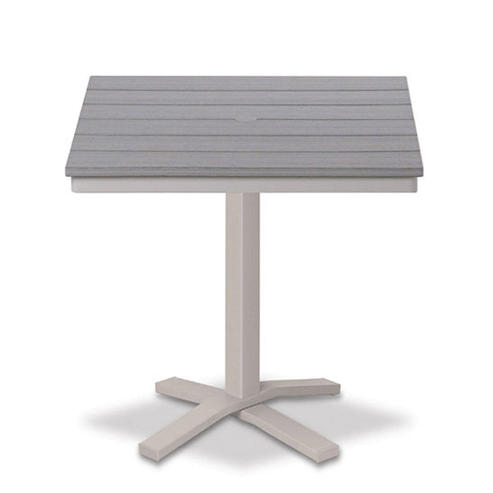 Telescope Casual Rustic Polymer Balcony Height Pedestal Table With 36" Square Table Top