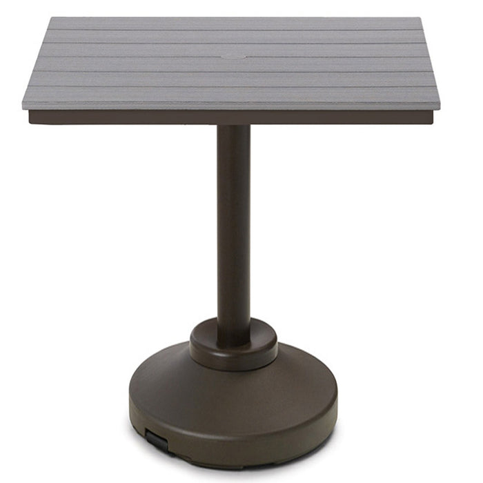 Telescope Casual Rustic Polymer Bar Height 80-Pound Pedestal Table With 36" Square Table Top