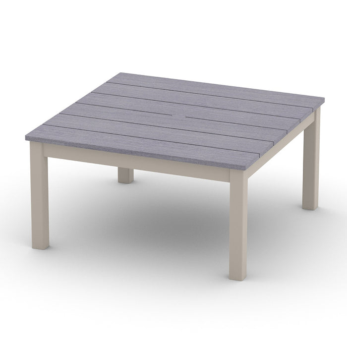 Telescope Casual Rustic Polymer Coffee Height Parson Table With 36" Square Table Top