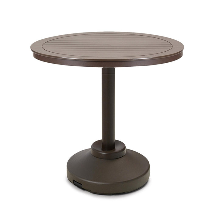 Telescope Casual Slat Balcony Height 80-Pound Pedestal Table With 42" Round Table Top