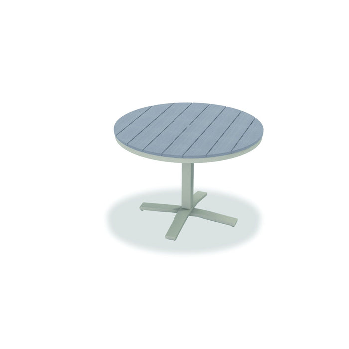 Rustic Polymer Dining Height Pedestal Table With 42" Round Table Top