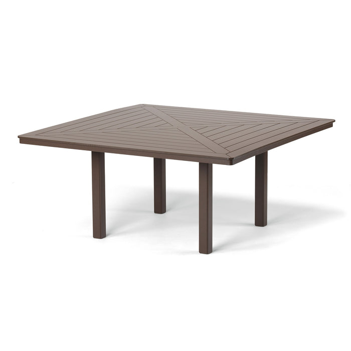 Telescope Casual Slat Dining Height Table With 64" Square Table Top