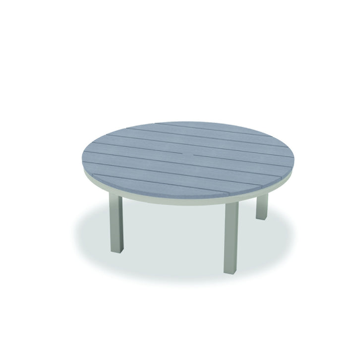 Telescope Casual Rustic Polymer Coffee Height Parson Table With 42" Round Table Top