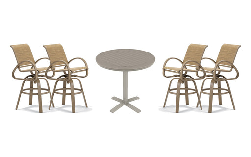 Telescope Casual Aruba II bar set on a patio, with each included piece