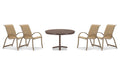 Telescope Casual Aruba II dining set on a patio, with each included piece